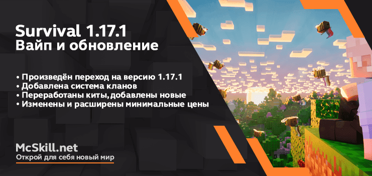 Вайп и обновление Survival 1.12.2 - 1.17.1_image